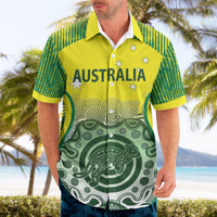 Custom Australia Cricket Hawaiian Shirt Aboriginal Kangaroo Southern Cross