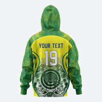 Custom Australia Cricket Hoodie Aboriginal Kangaroo Southern Cross