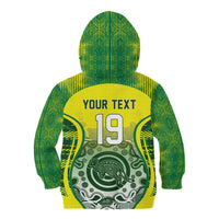 Custom Australia Cricket Kid Hoodie Aboriginal Kangaroo Southern Cross