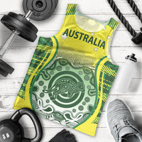 Custom Australia Cricket Men Tank Top Aboriginal Kangaroo Southern Cross