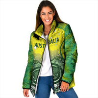 Custom Australia Cricket Padded Jacket Aboriginal Kangaroo Southern Cross