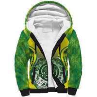 Custom Australia Cricket Sherpa Hoodie Aboriginal Kangaroo Southern Cross
