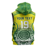 Custom Australia Cricket Sleeveless Hoodie Aboriginal Kangaroo Southern Cross