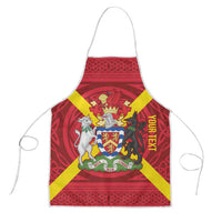 Personalized Anglesey Ynys Mon Apron Map and Emblem Celtic Style - Wonder Print Shop