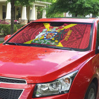 Personalized Anglesey Ynys Mon Auto Sun Shade Map and Emblem Celtic Style - Wonder Print Shop