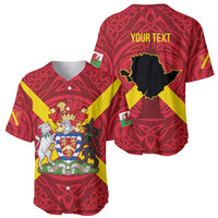 Personalized Anglesey Ynys Mon Baseball Jersey Map and Emblem Celtic Style - Wonder Print Shop