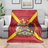 Personalized Anglesey Ynys Mon Blanket Map and Emblem Celtic Style - Wonder Print Shop