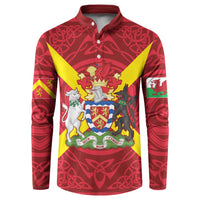 Personalized Anglesey Ynys Mon Button Sweatshirt Map and Emblem Celtic Style - Wonder Print Shop