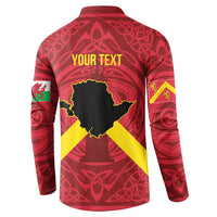 Personalized Anglesey Ynys Mon Button Sweatshirt Map and Emblem Celtic Style - Wonder Print Shop