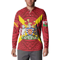 Personalized Anglesey Ynys Mon Button Sweatshirt Map and Emblem Celtic Style - Wonder Print Shop