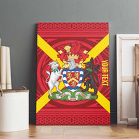 Personalized Anglesey Ynys Mon Canvas Wall Art Map and Emblem Celtic Style - Wonder Print Shop