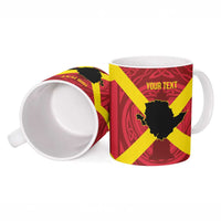 Personalized Anglesey Ynys Mon Ceramic Mug Map and Emblem Celtic Style - Wonder Print Shop