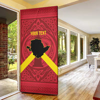 Personalized Anglesey Ynys Mon Door Cover Map and Emblem Celtic Style - Wonder Print Shop