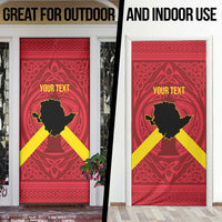 Personalized Anglesey Ynys Mon Door Cover Map and Emblem Celtic Style - Wonder Print Shop