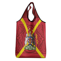 Personalized Anglesey Ynys Mon Grocery Bag Map and Emblem Celtic Style - Wonder Print Shop