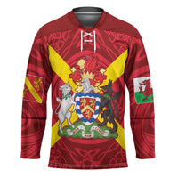 Personalized Anglesey Ynys Mon Hockey Jersey Map and Emblem Celtic Style - Wonder Print Shop