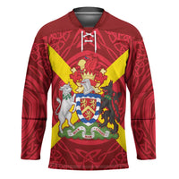 Personalized Anglesey Ynys Mon Hockey Jersey Map and Emblem Celtic Style - Wonder Print Shop