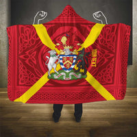 Personalized Anglesey Ynys Mon Hooded Blanket Map and Emblem Celtic Style - Wonder Print Shop