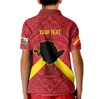 Personalized Anglesey Ynys Mon Kid Polo Shirt Map and Emblem Celtic Style - Wonder Print Shop