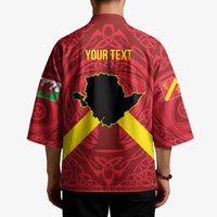 Personalized Anglesey Ynys Mon Kimono Map and Emblem Celtic Style - Wonder Print Shop