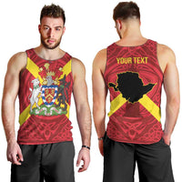 Personalized Anglesey Ynys Mon Men Tank Top Map and Emblem Celtic Style - Wonder Print Shop