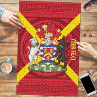 Personalized Anglesey Ynys Mon Puzzle Map and Emblem Celtic Style - Wonder Print Shop