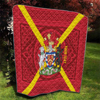 Personalized Anglesey Ynys Mon Quilt Map and Emblem Celtic Style - Wonder Print Shop