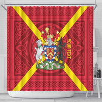 Personalized Anglesey Ynys Mon Shower Curtain Map and Emblem Celtic Style - Wonder Print Shop