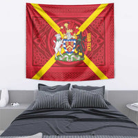 Personalized Anglesey Ynys Mon Tapestry Map and Emblem Celtic Style - Wonder Print Shop