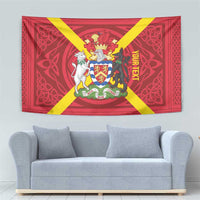 Personalized Anglesey Ynys Mon Tapestry Map and Emblem Celtic Style - Wonder Print Shop