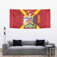 Personalized Anglesey Ynys Mon Tapestry Map and Emblem Celtic Style - Wonder Print Shop