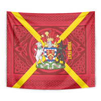 Personalized Anglesey Ynys Mon Tapestry Map and Emblem Celtic Style - Wonder Print Shop