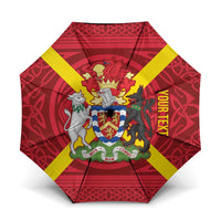 Personalized Anglesey Ynys Mon Umbrella Map and Emblem Celtic Style - Wonder Print Shop