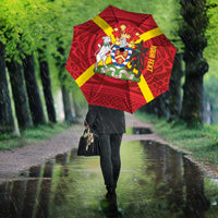 Personalized Anglesey Ynys Mon Umbrella Map and Emblem Celtic Style - Wonder Print Shop