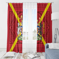 Personalized Anglesey Ynys Mon Window Curtain Map and Emblem Celtic Style - Wonder Print Shop