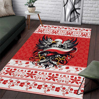 Poland Christmas Area Rug Polish Eagle with Flag Style - Wonder Print Shop