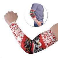 Poland Christmas Arm Sleeves Polish Eagle with Flag Style - Wonder Print Shop