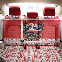 Poland Christmas Back Car Seat Cover Polish Eagle with Flag Style - Wonder Print Shop
