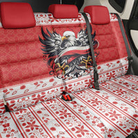 Poland Christmas Back Car Seat Cover Polish Eagle with Flag Style - Wonder Print Shop