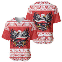 Poland Christmas Baseball Jersey Polish Eagle with Flag Style - Wonder Print Shop