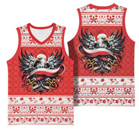 Poland Christmas Basketball Jersey Polish Eagle with Flag Style - Wonder Print Shop