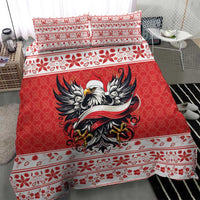 Poland Christmas Bedding Set Polish Eagle with Flag Style - Wonder Print Shop