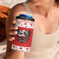 Poland Christmas 4 in 1 Can Cooler Tumbler Polish Eagle with Flag Style - Wonder Print Shop