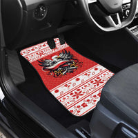 Poland Christmas Car Mats Polish Eagle with Flag Style - Wonder Print Shop