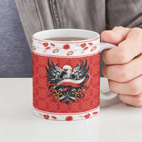 Poland Christmas Ceramic Mug Polish Eagle with Flag Style - Wonder Print Shop