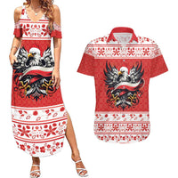 Poland Christmas Couples Matching Summer Maxi Dress and Hawaiian Shirt Polish Eagle with Flag Style - Wonder Print Shop