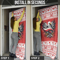 Poland Christmas Door Cover Polish Eagle with Flag Style - Wonder Print Shop