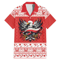 Poland Christmas Family Matching Mermaid Dress and Hawaiian Shirt Polish Eagle with Flag Style - Wonder Print Shop