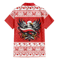 Poland Christmas Family Matching Mermaid Dress and Hawaiian Shirt Polish Eagle with Flag Style - Wonder Print Shop