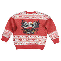 Poland Christmas Kid Ugly Christmas Sweater Polish Eagle with Flag Style - Wonder Print Shop